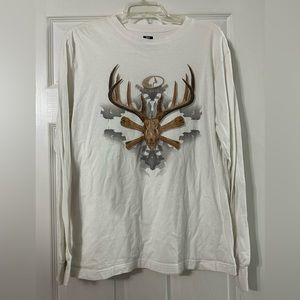 8 - Men’s Deer Skull Long Sleeve T-Shirt - Size L